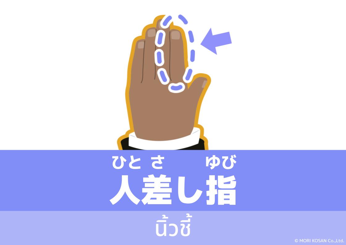 【WA.100】คำศัพท์ภาษาญี่ปุ่นวันนี้「人差し指」(ひとさしゆび)
