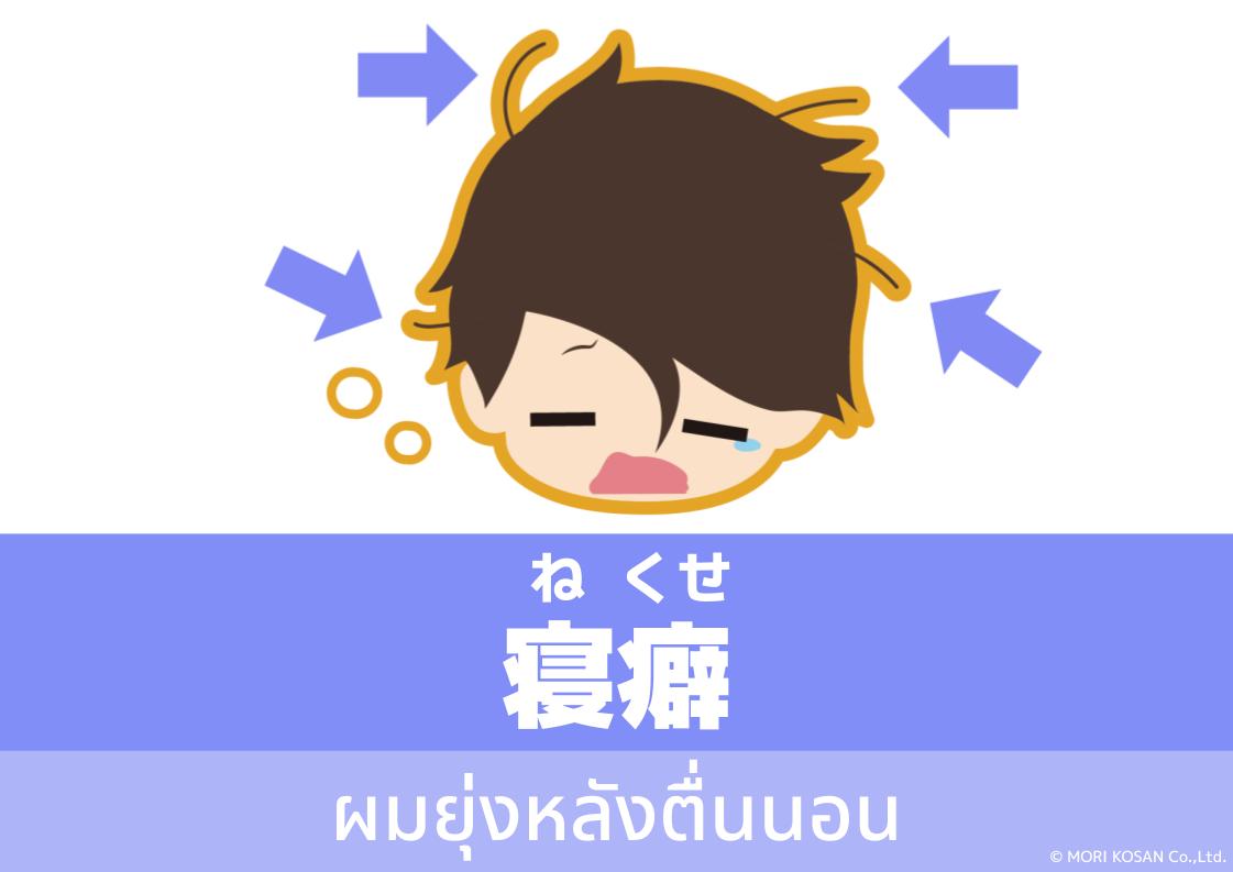 【WA.129】คำศัพท์ภาษาญี่ปุ่นวันนี้「寝癖」(ねぐせ)